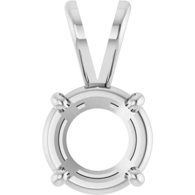 14KW Lab created diamond solitaire pendant-Mounting