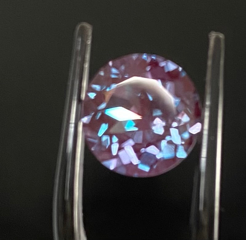 CUSTOM Continuum Sterling Silver 10 mm Round Alexandrite Bezel Set Ring