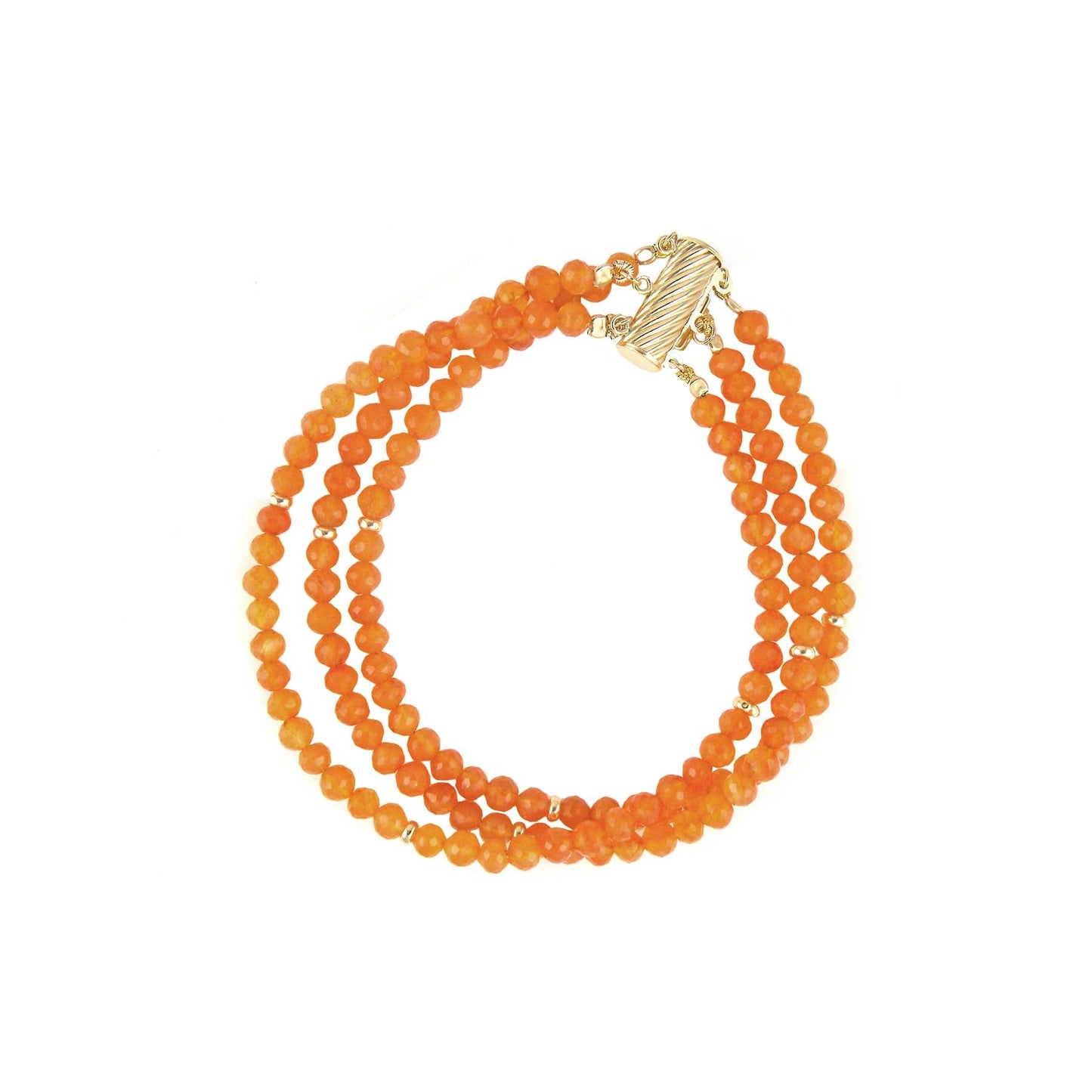 14k Carnelian Roundel Bracelet