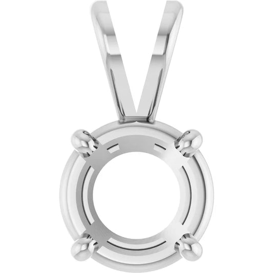 14KW Lab created diamond solitaire pendant-Mounting