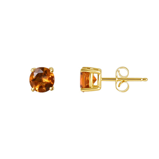 14k Citrine Stud Earrings