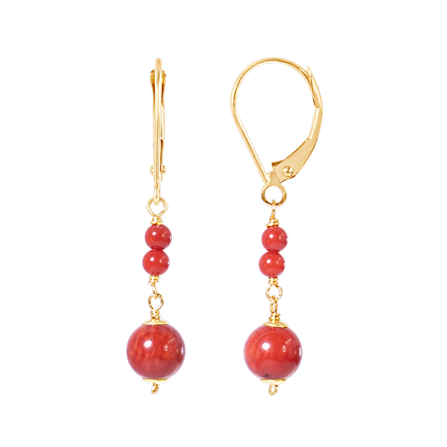 14k Gold Avani Coral Earrings