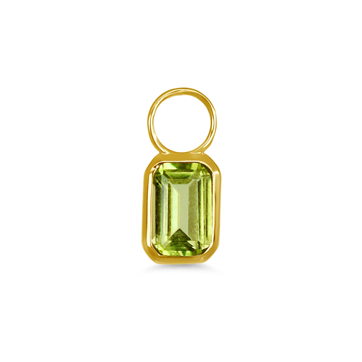 14k Peridot Bezel Charm