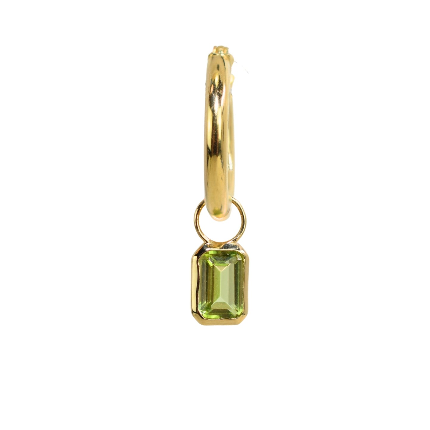 14k Peridot Bezel Charm