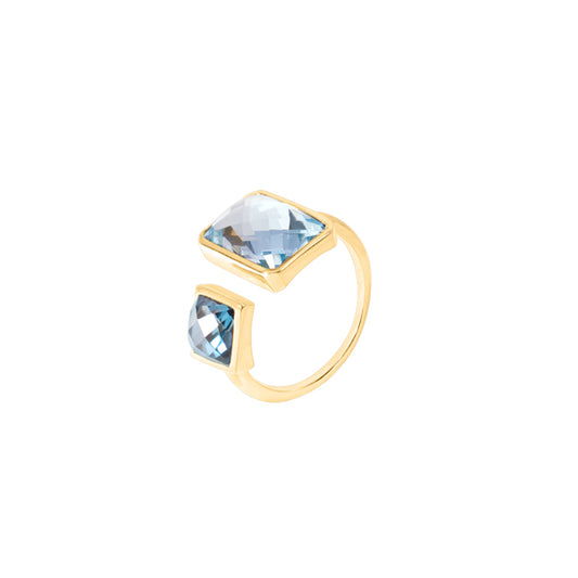 14k Sky Blue Topaz London Blue Topaz Open Ring