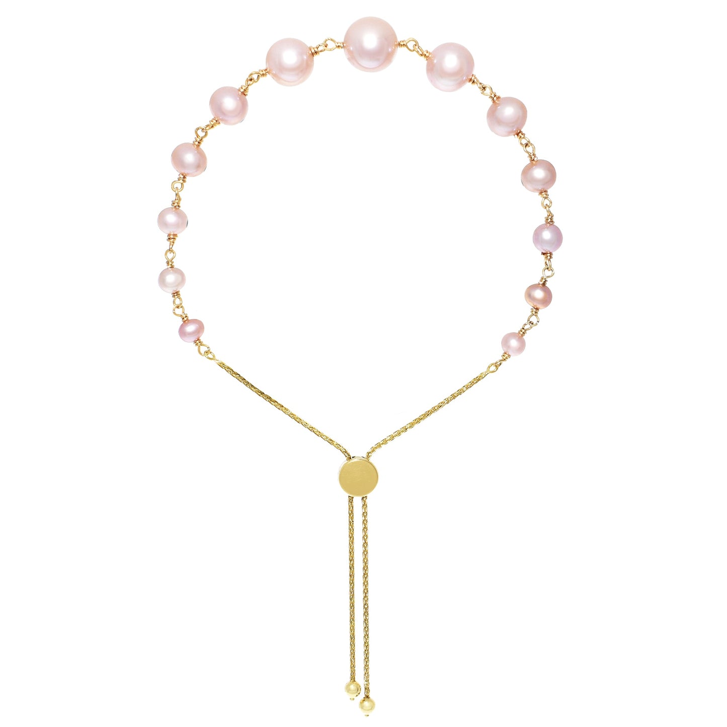 14K Naturl Pink Freshwater Pearl With 14K Wire Adjustable