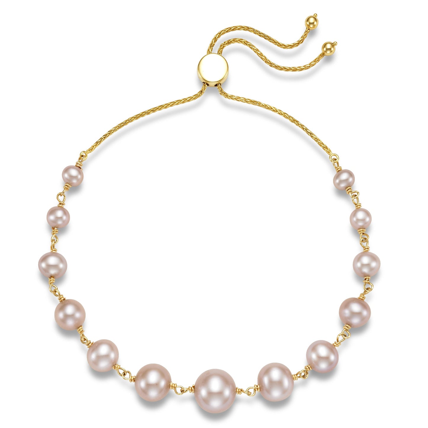 14K Naturl Pink Freshwater Pearl With 14K Wire Adjustable