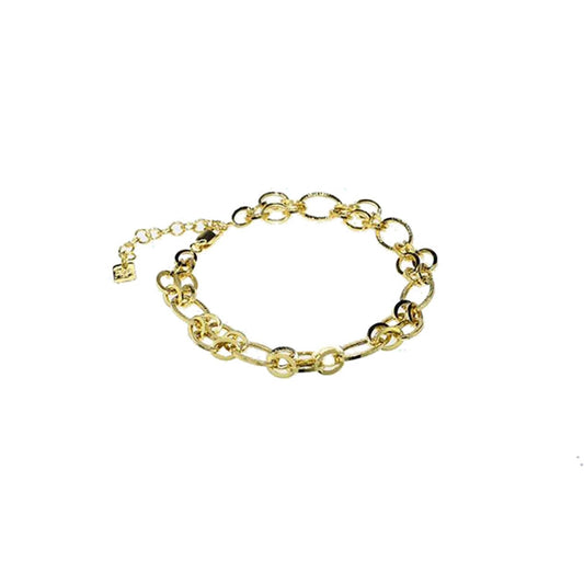 14k Fancy Links Bracelet 9"