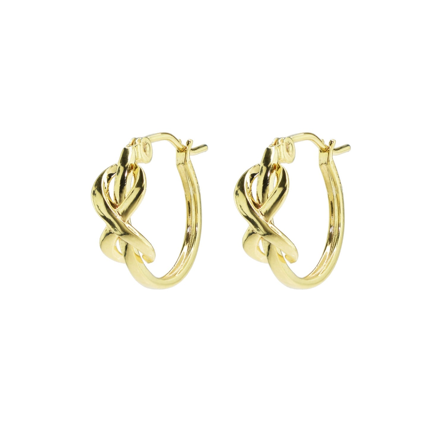 Séchic 14k Gold 14mm Hoop Through Infinity Earrings