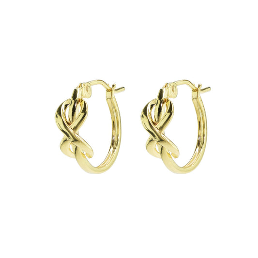 Séchic 14k Gold 14mm Hoop Through Infinity Earrings