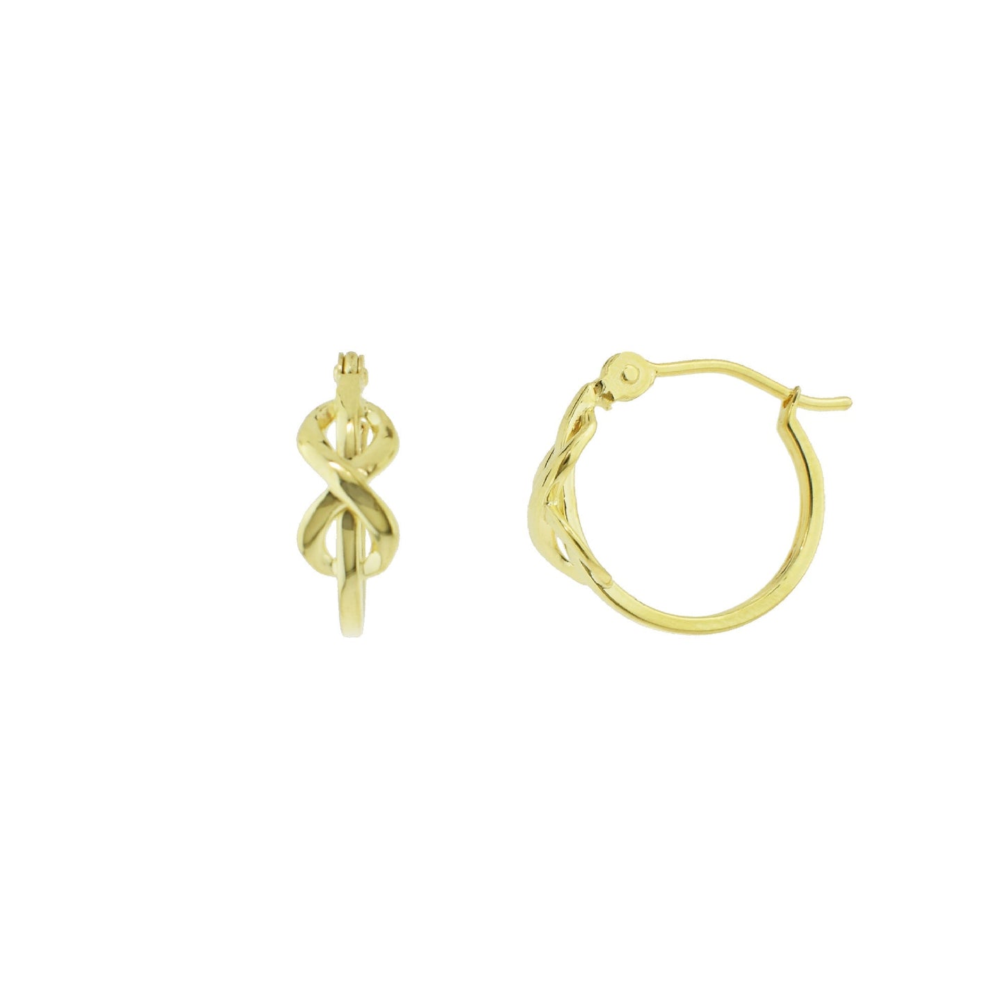 Séchic 14k Gold 14mm Hoop Through Infinity Earrings