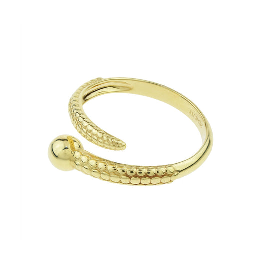 Séchic 14k Gold Globe Spiral Open Ring