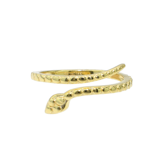 Séchic 14k Gold Snake Spiral Open Ring