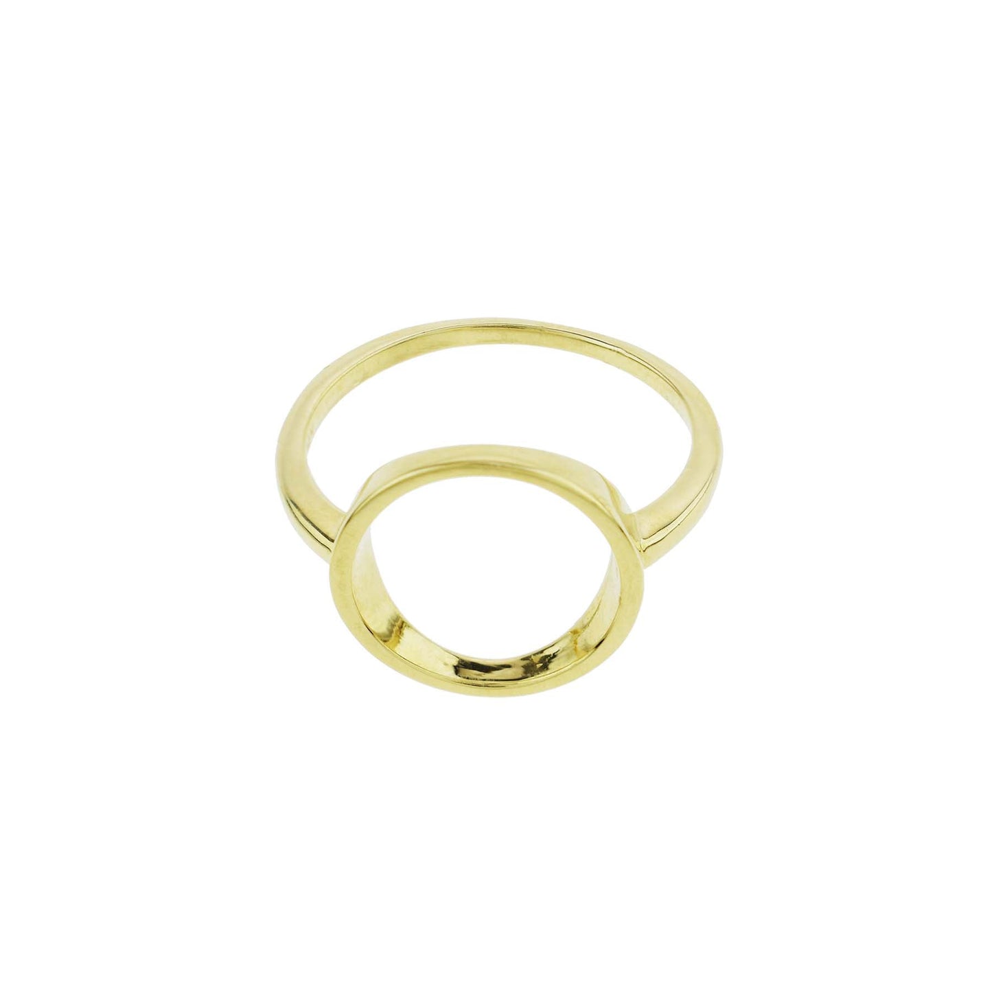 14k Gold Circle Centered Ring - Size 7