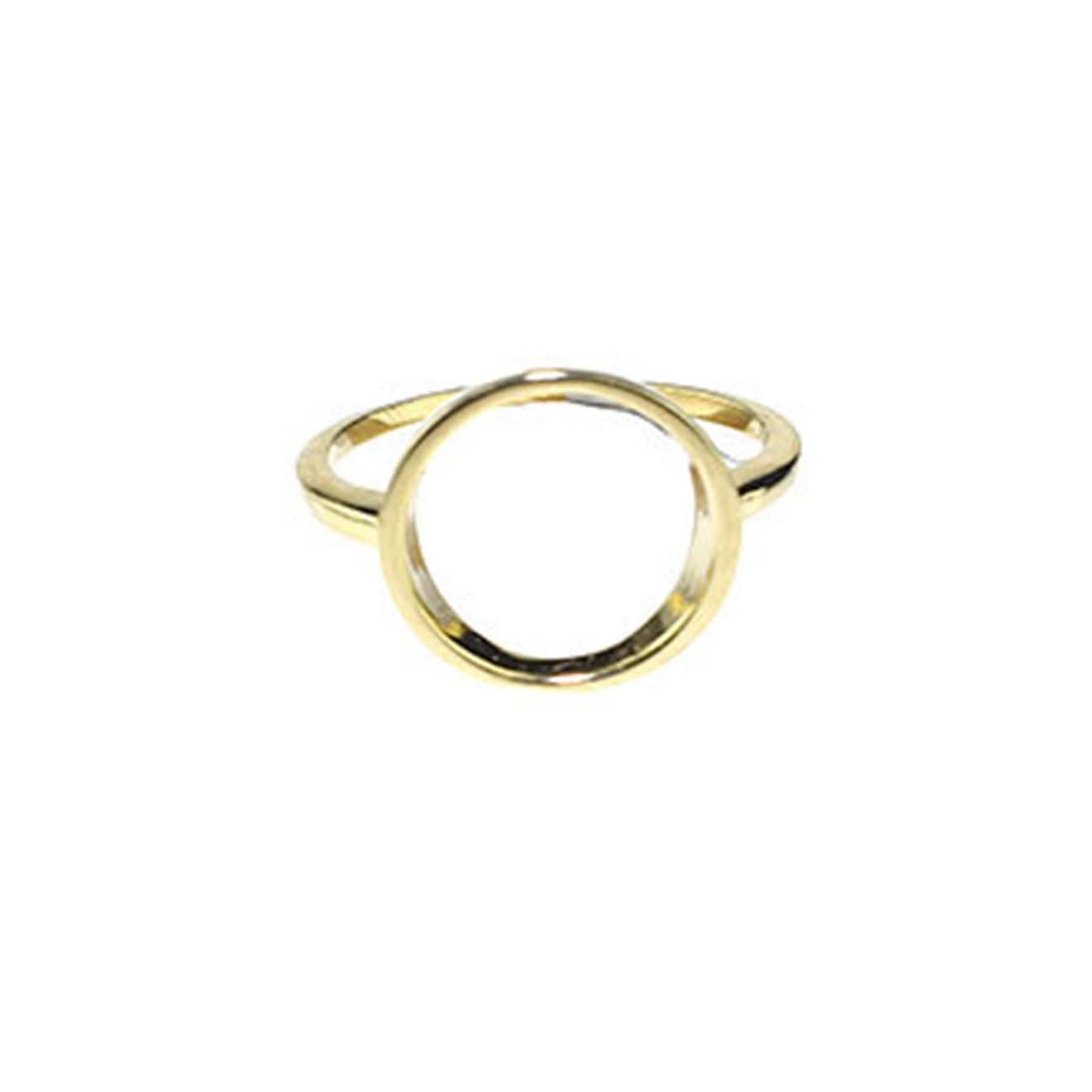 14k Gold Circle Centered Ring - Size 7