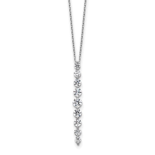 14KW TRUE ORIGIN Lab Grown Diamond VS DEF Vertical Pendant Necklace