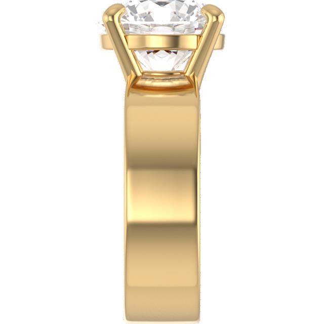 CUSTOM 4.56 Carat Lab Diamond Solitaire Ring 14K Yellow Gold 6mm Wedding Band