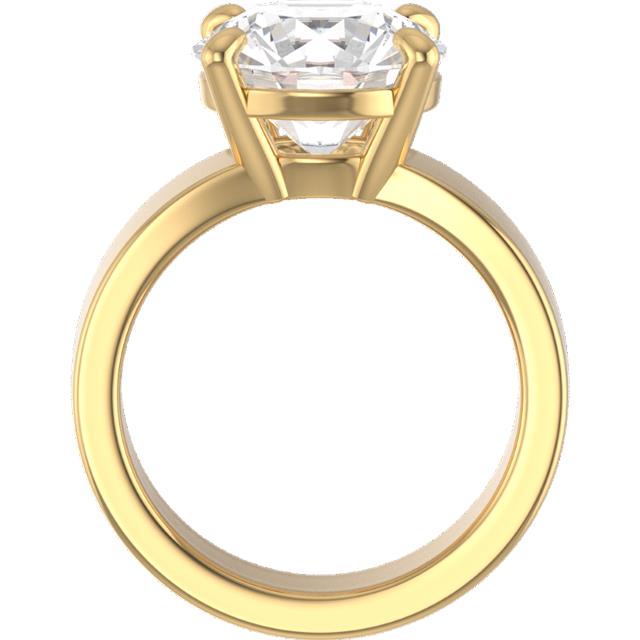 CUSTOM 4.56 Carat Lab Diamond Solitaire Ring 14K Yellow Gold 6mm Wedding Band