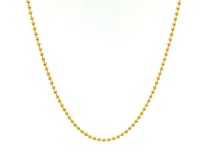 14k Yellow Gold Bead Chain 1.5mm