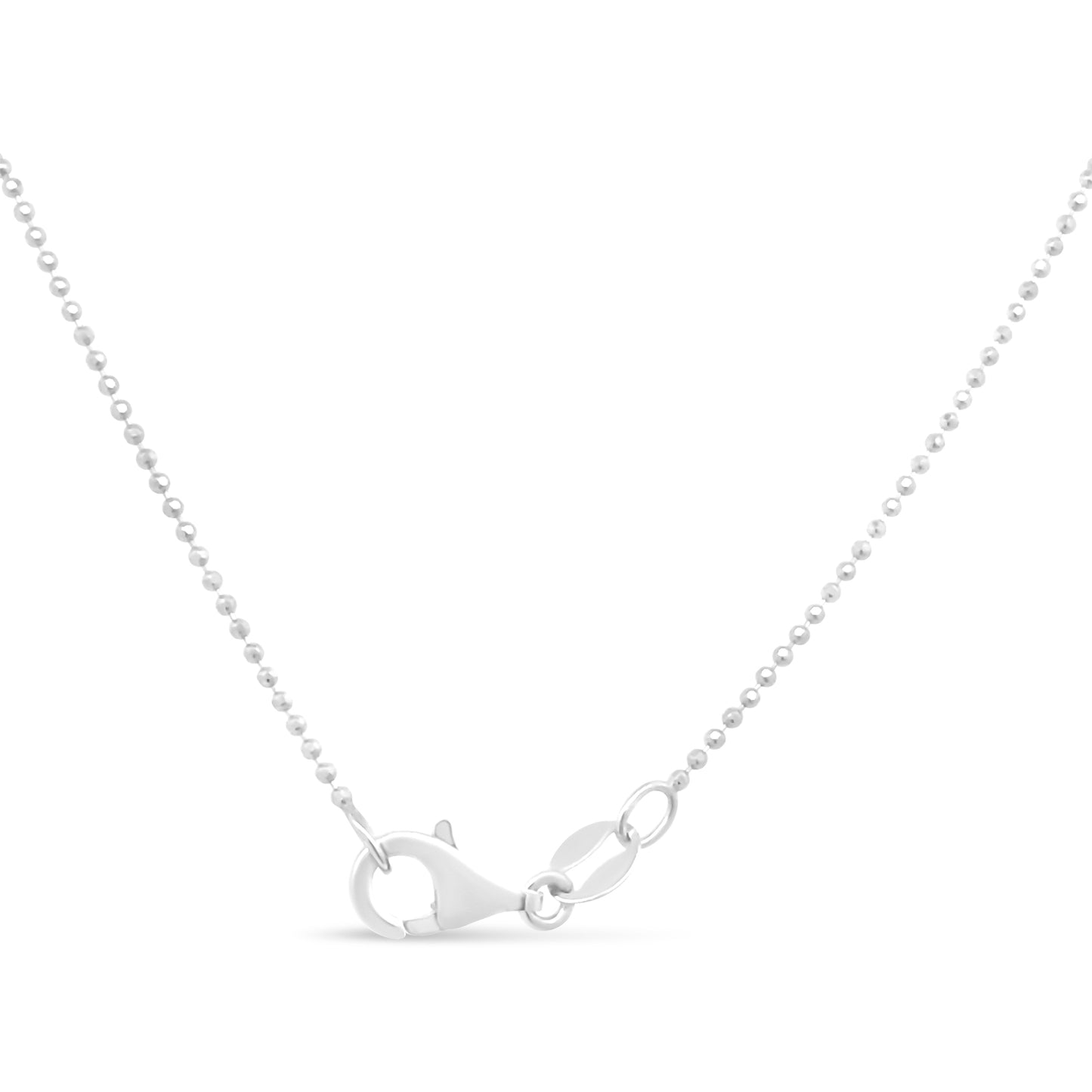 0.7mm Slim and Dainty Unisex Inch Ball Bead Chain Necklace in Sterling Silver