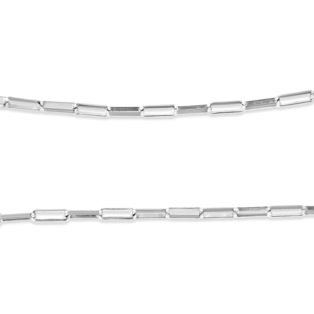 1/10 cttw Round Diamond Lock Pendant on a Paperclip Chain in Sterling Silver